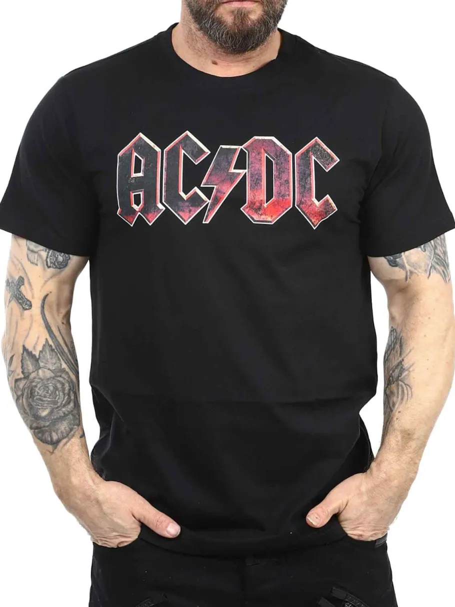 acdc_distressed_logo_tshi_0.webp ACDC Distressed Logo T-Shirt - Sort^Urban Classics Discount