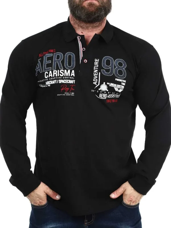 Aero Longsleeve Piké - Sort^Carisma Discount