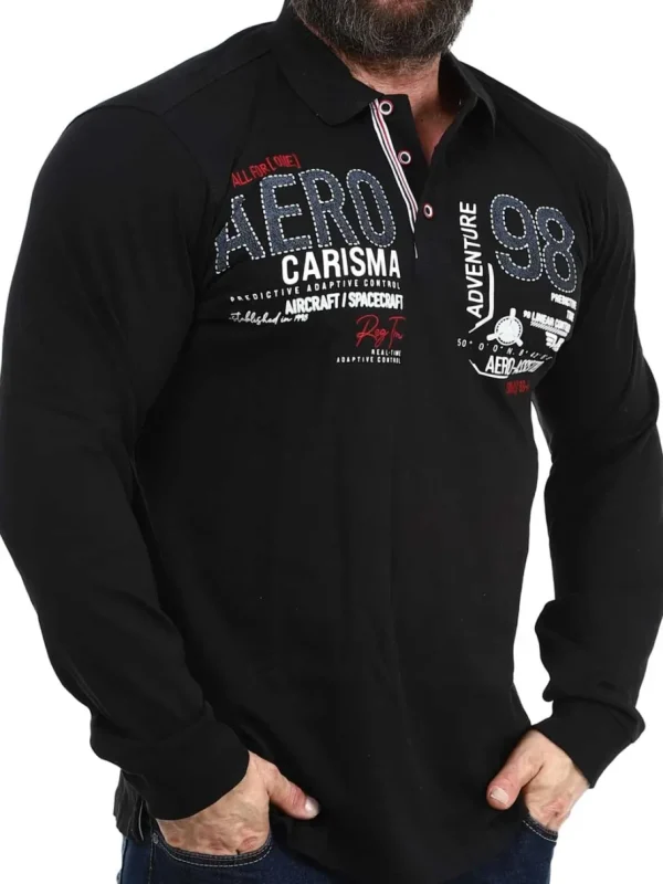 Aero Longsleeve Piké - Sort^Carisma Discount