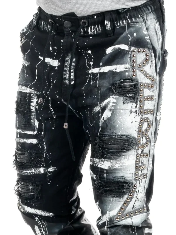 Ahti Slim Fit Jeans - Sort/Hvid^Kingz Fashion