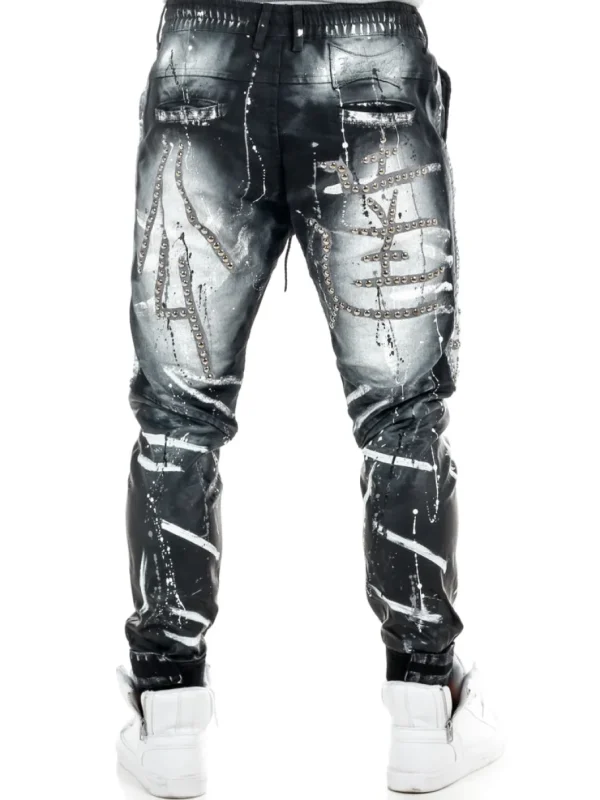 Ahti Slim Fit Jeans - Sort/Hvid^Kingz Fashion