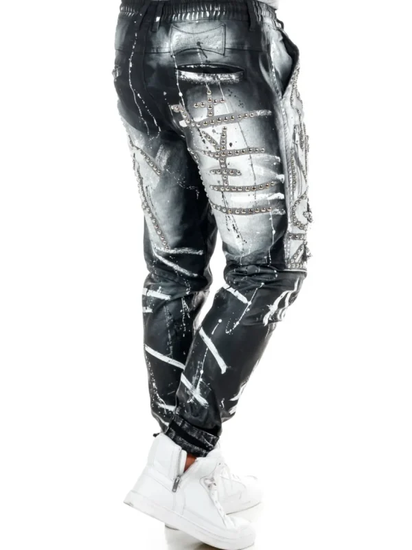 Ahti Slim Fit Jeans - Sort/Hvid^Kingz Fashion