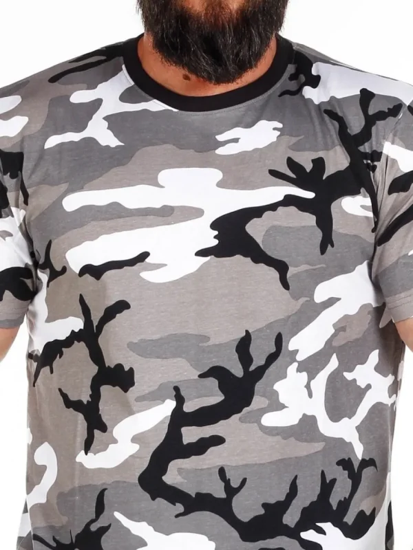 Army T-shirt - Sort/Hvid/Grå^Brandit Discount