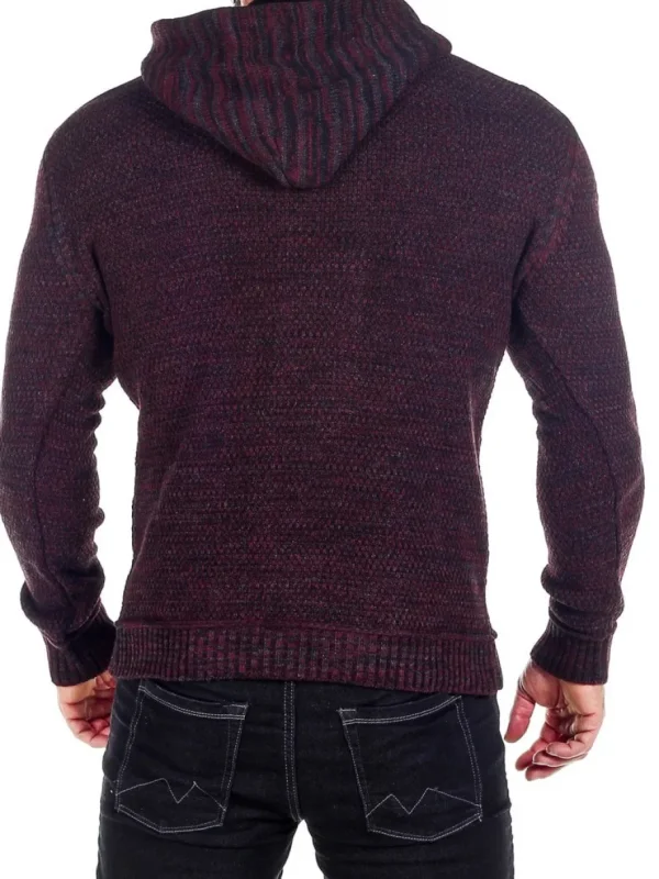 Artemis Hoodie - Vinrød/Sort^Rusty Neal Outlet
