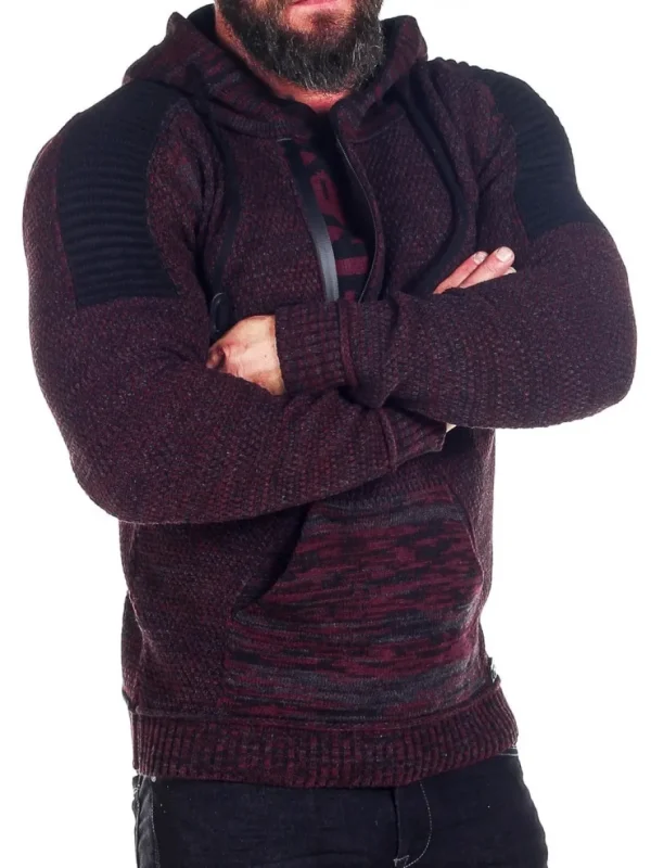Artemis Hoodie - Vinrød/Sort^Rusty Neal Outlet