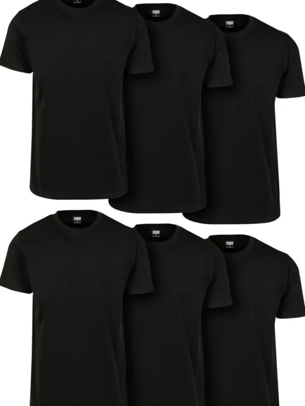 Basic T-shirt 6-Pak - Sort^Urban Classics Discount