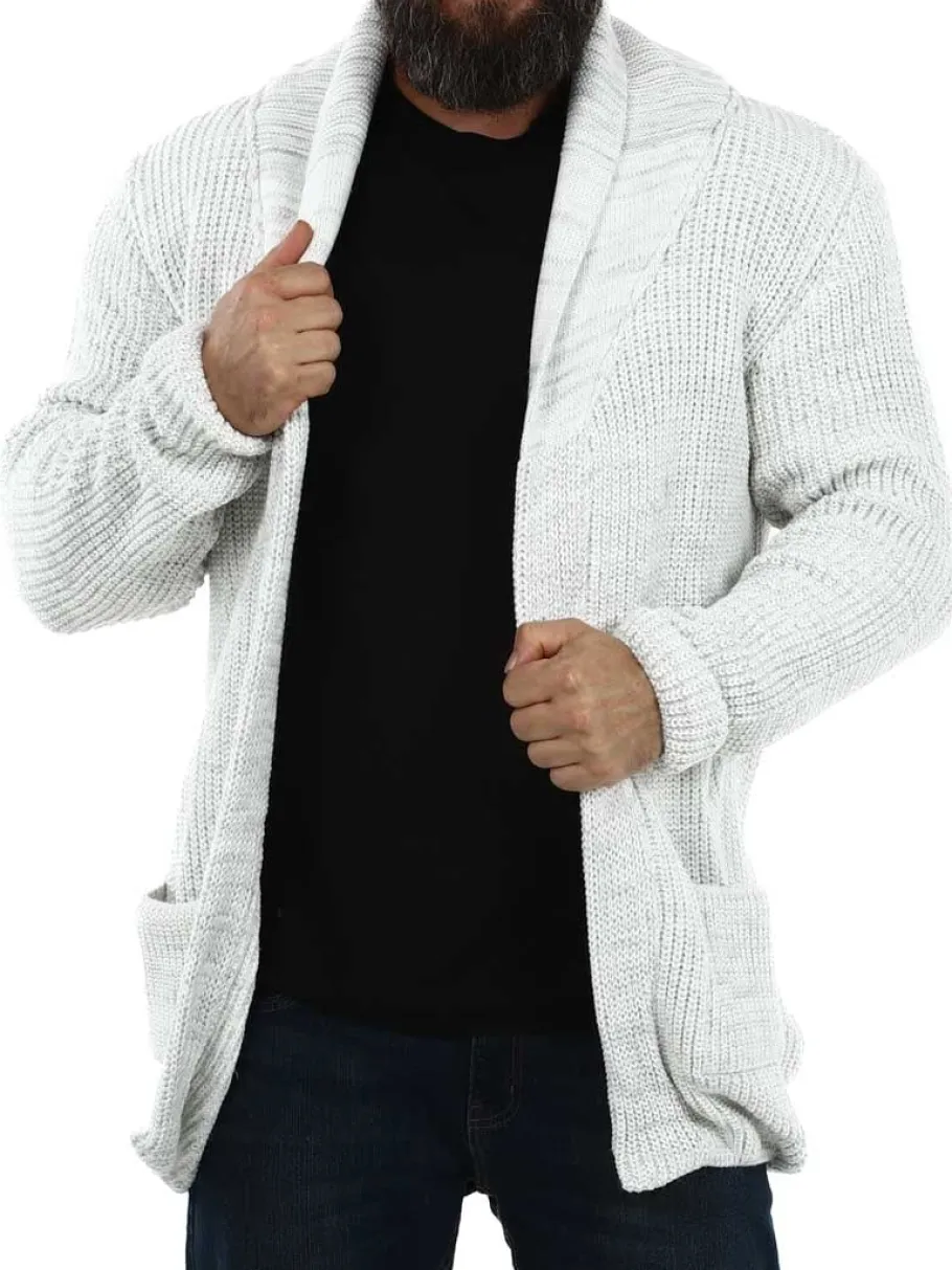 birch_cardigan__valkoinen_3.webp Birch Cardigan - Valkoinen/Harmaa^Carisma Sale