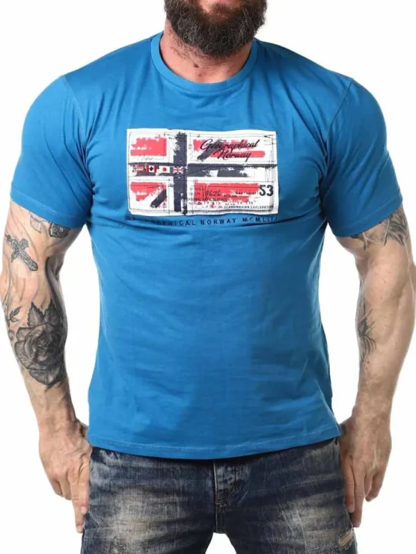 Bizau Geo Norway T-shirt - Blå^Geographical Norway Online