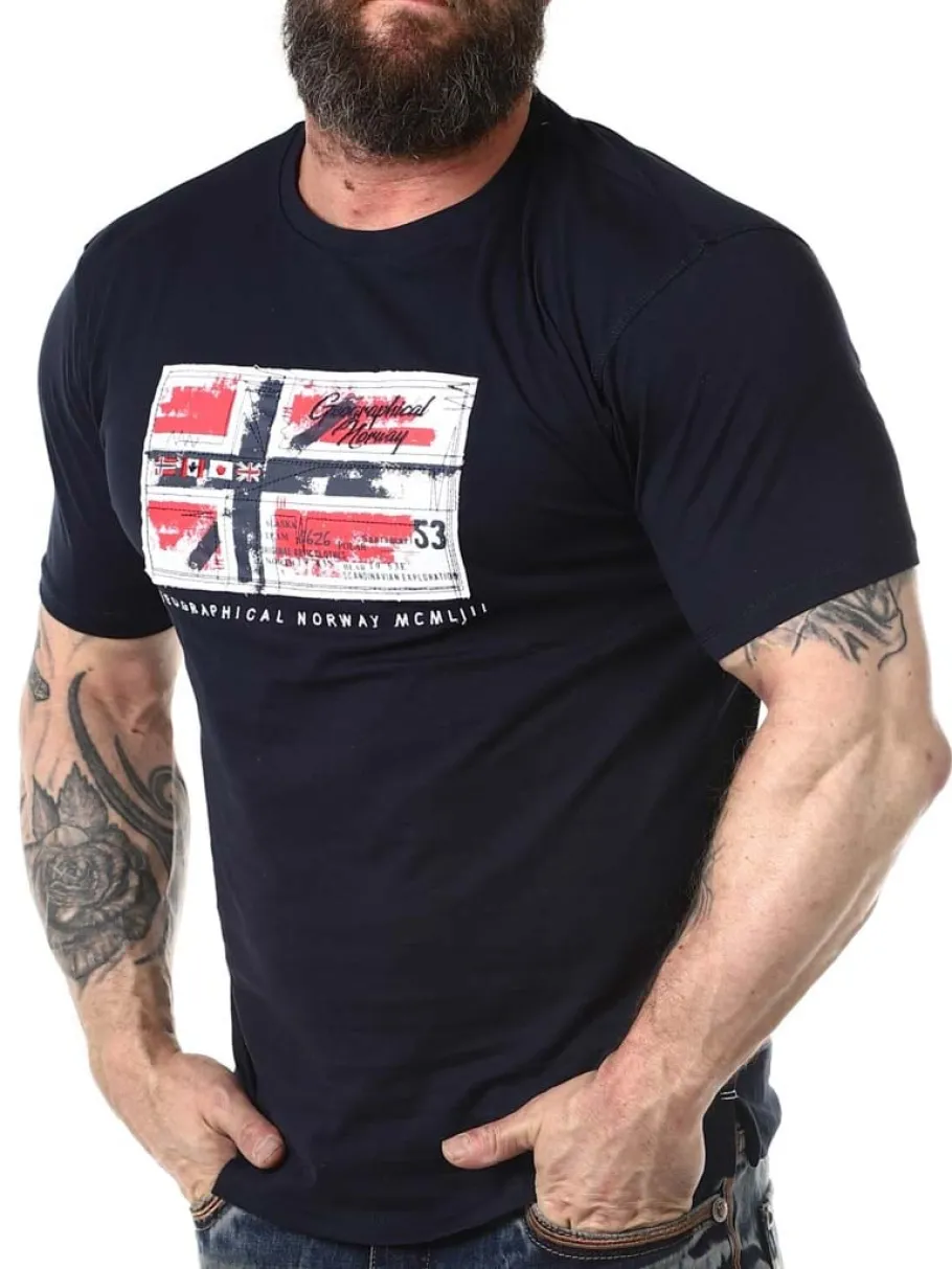 bizau_geo_norway_tshirt___2-2.webp Bizau Geo Norway T-shirt - Mørkeblå^Geographical Norway Hot