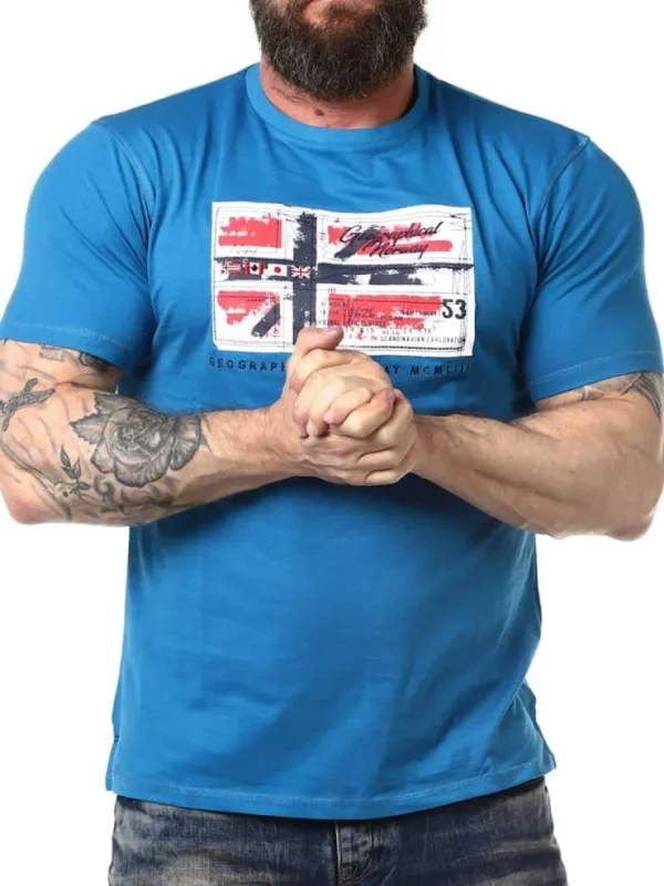 Bizau Geo Norway T-shirt - Blå^Geographical Norway Online