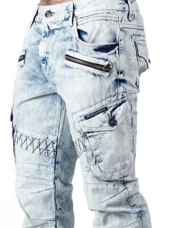 Blizzard Command Cargo Jeans - Lyseblå^Cipo & Baxx Outlet