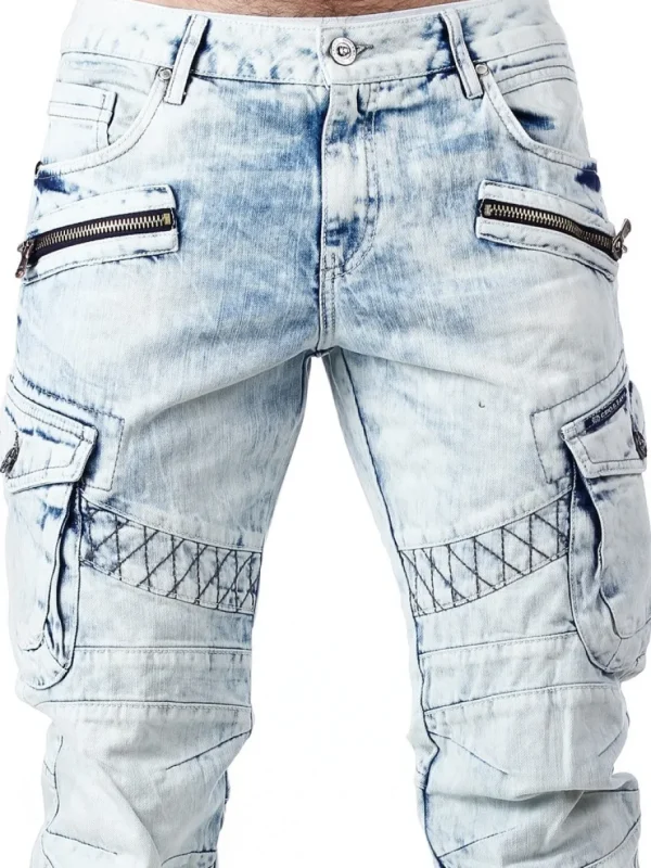 Blizzard Command Cargo Jeans - Lyseblå^Cipo & Baxx Outlet