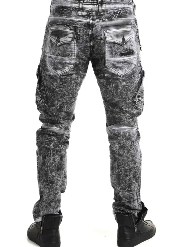 Blizzard Command Cargo Jeans - Washed Black - Washed Black^Cipo & Baxx Clearance