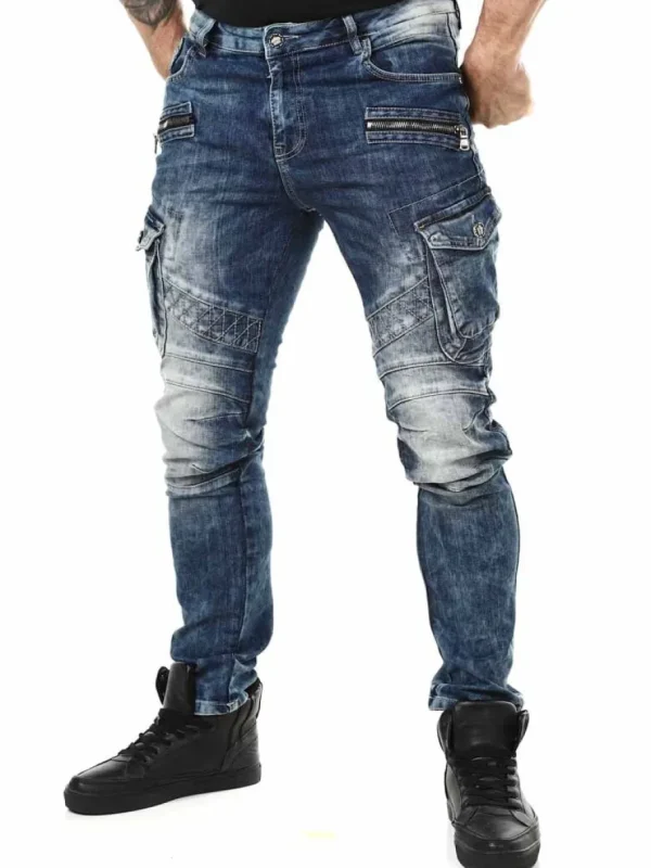 Blizzard Command Cargo Jeans - Washed blue^Cipo & Baxx Online