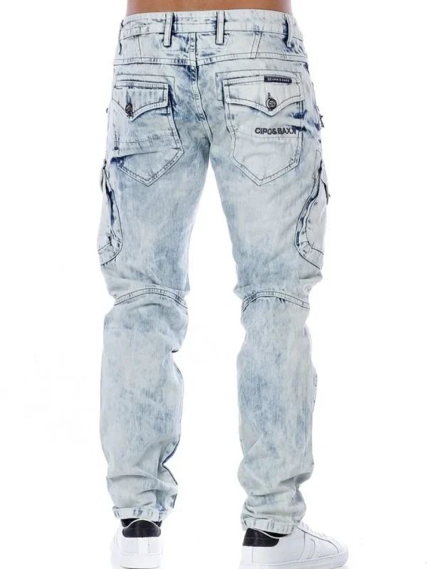Blizzard Command Cargo Jeans - Lyseblå^Cipo & Baxx Outlet