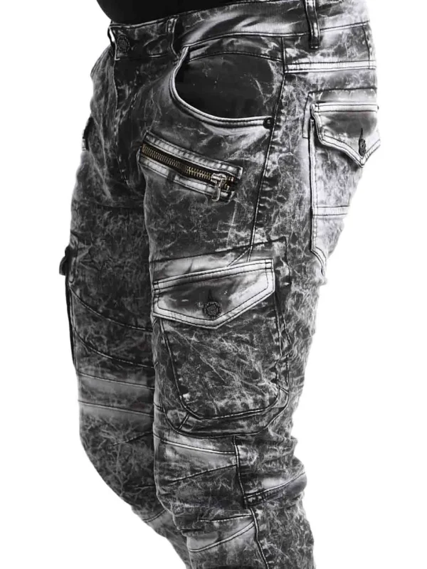 Blizzard Command Cargo Jeans - Washed Black - Washed Black^Cipo & Baxx Clearance