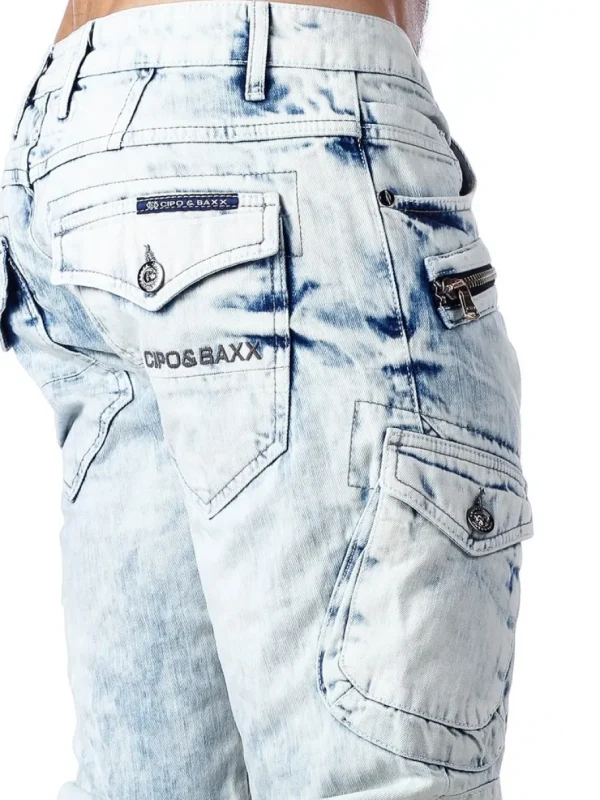 Blizzard Command Cargo Jeans - Lyseblå^Cipo & Baxx Outlet