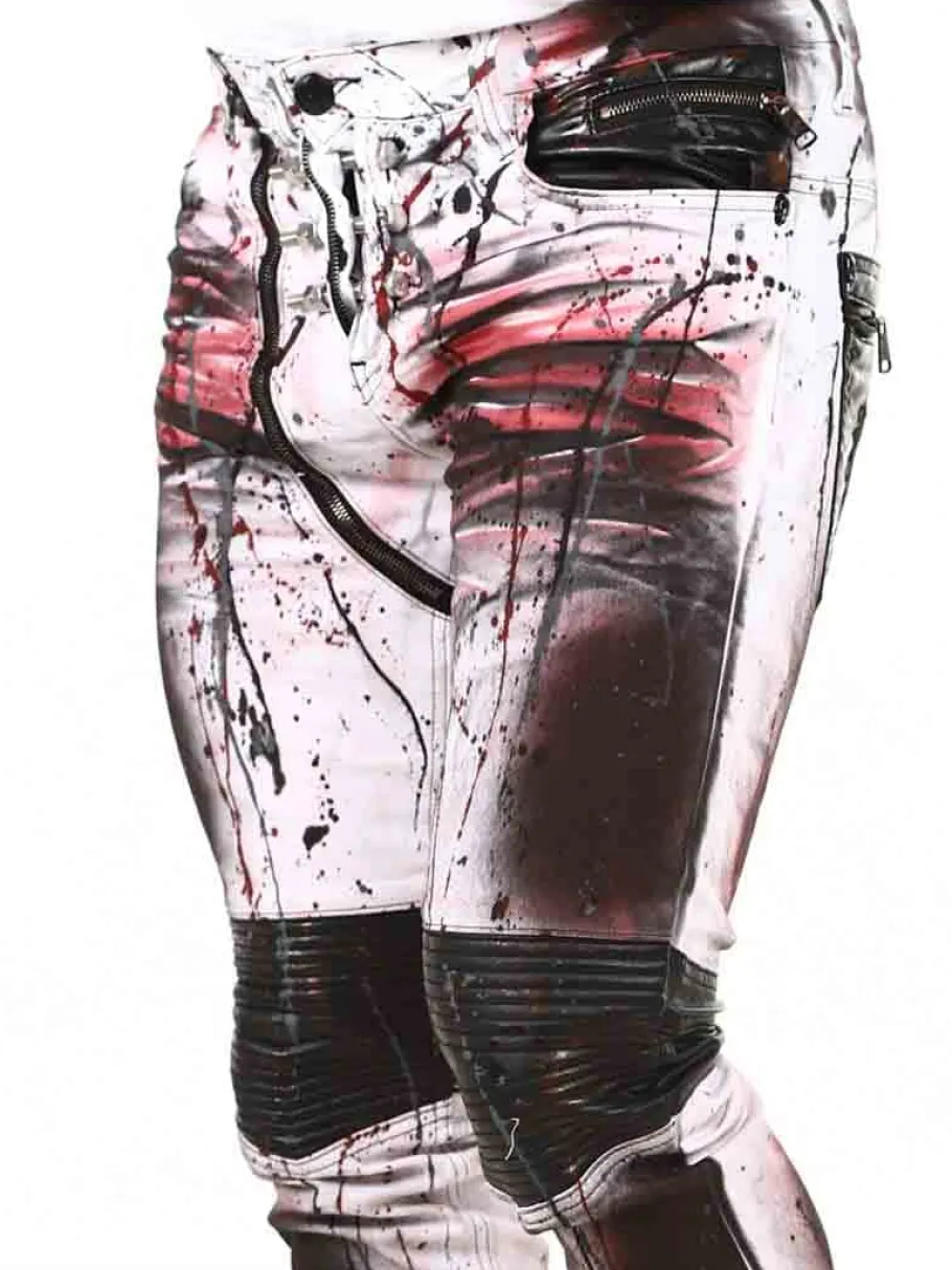 bolted_kingz_jeans__hvidr_8.webp Bolted Jeans - Hvid/Rød^Kingz Outlet