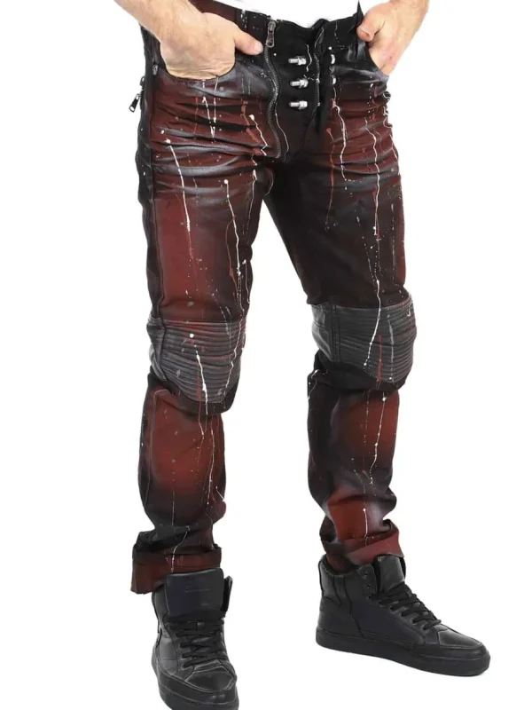 Bolted Jeans - Sort/Rød^Kingz Clearance