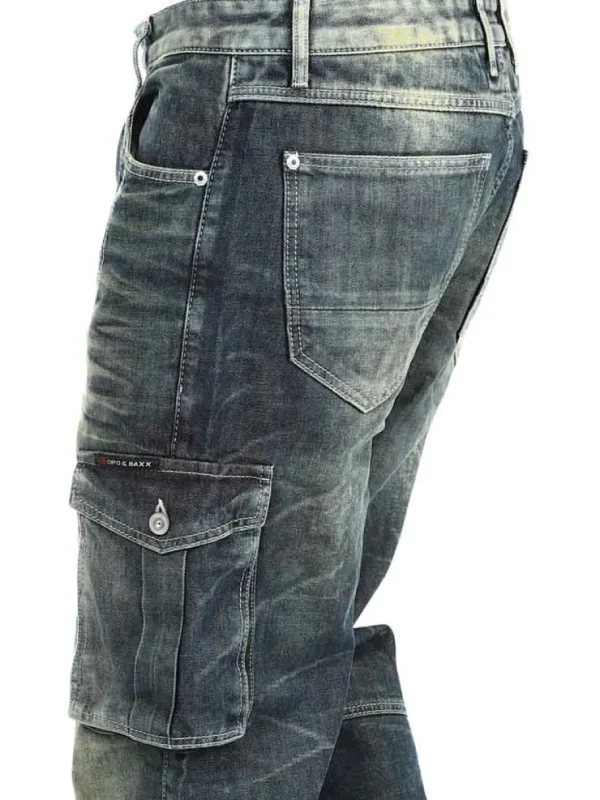 Brock Jeans - Blå/Grøn^Cipo & Baxx Sale