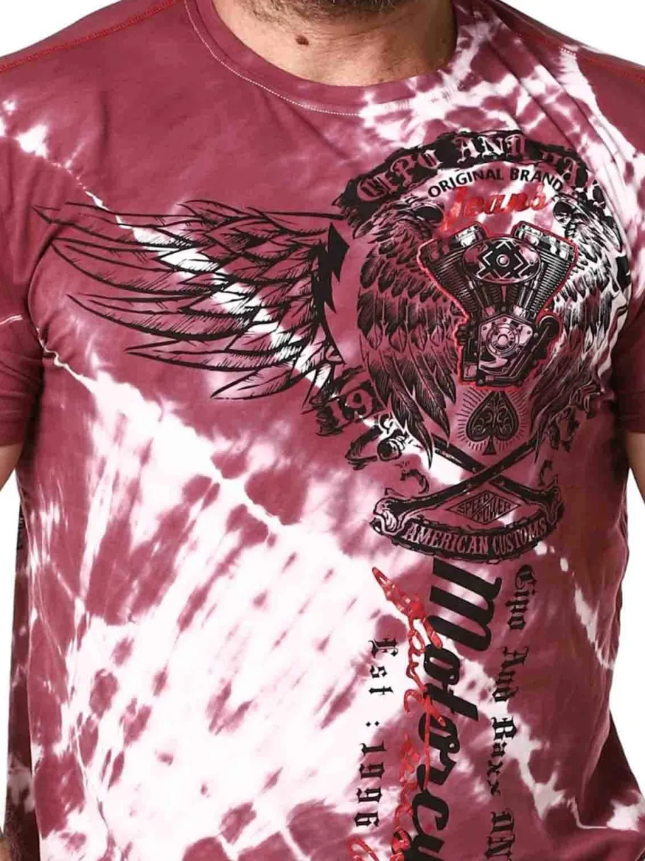 cain_cipo__baxx_tshirt__v_1.webp Cain T-shirt - Vinrød^Cipo & Baxx Outlet