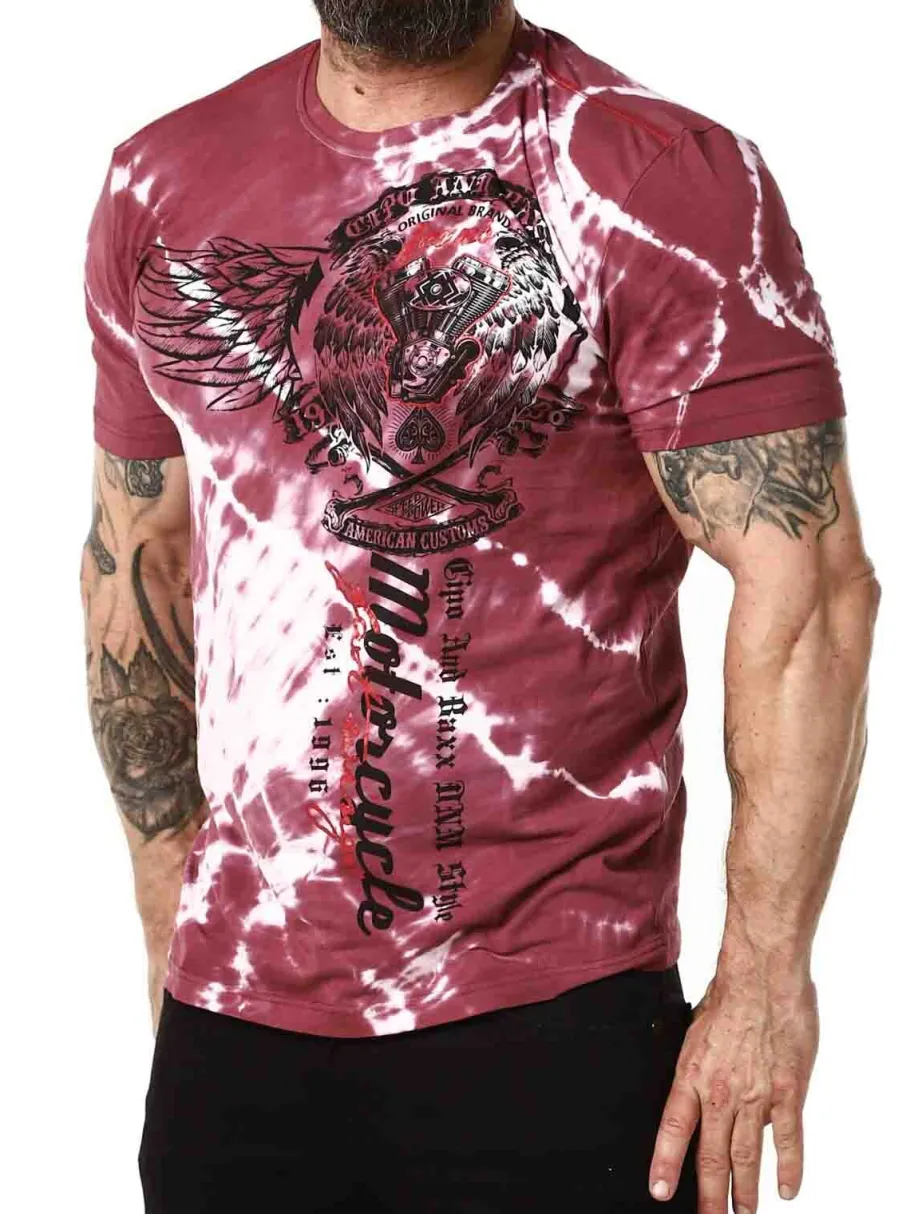 cain_cipo__baxx_tshirt__v_3.webp Cain T-shirt - Vinrød^Cipo & Baxx Outlet