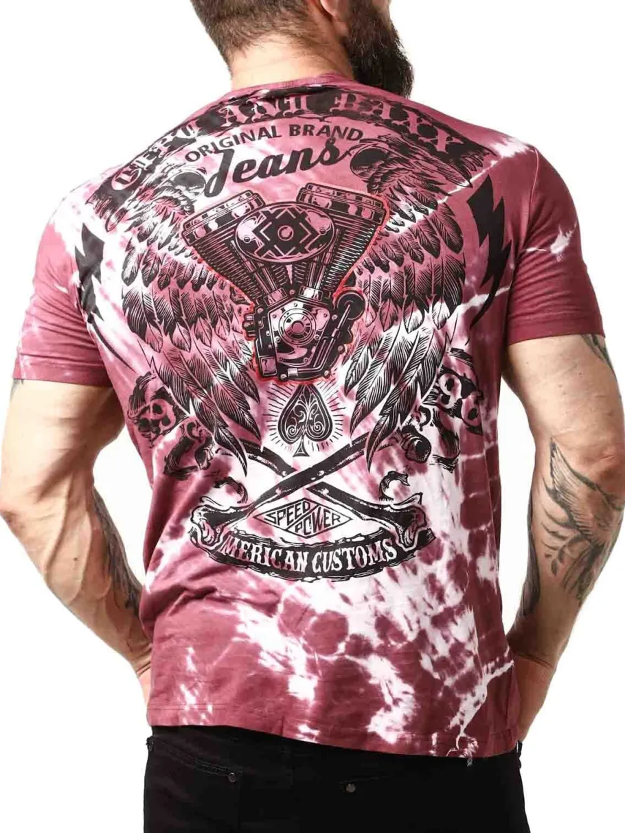 cain_cipo__baxx_tshirt__v_5.webp Cain T-shirt - Vinrød^Cipo & Baxx Outlet