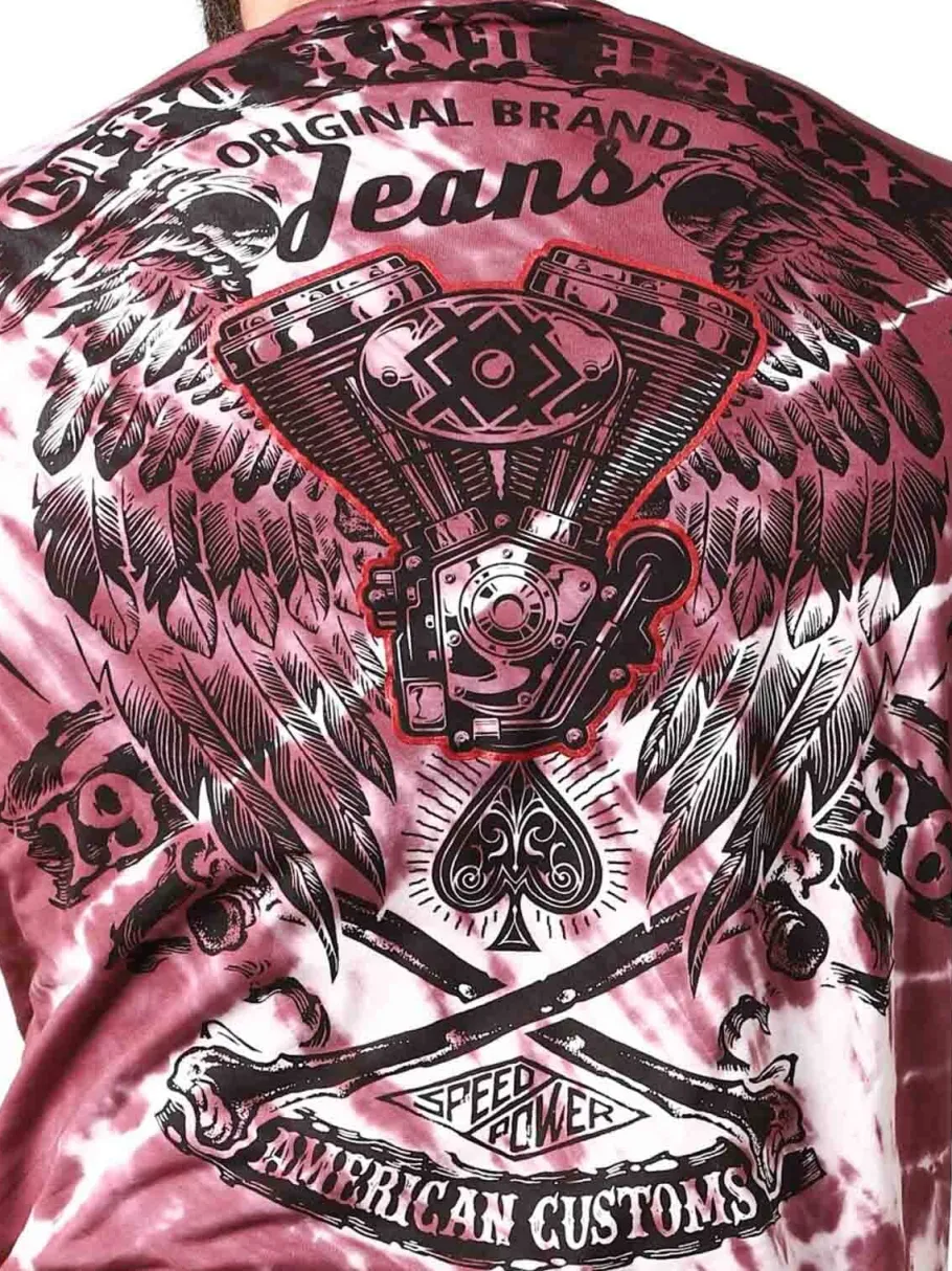 cain_cipo__baxx_tshirt__v_6.webp Cain T-shirt - Vinrød^Cipo & Baxx Outlet