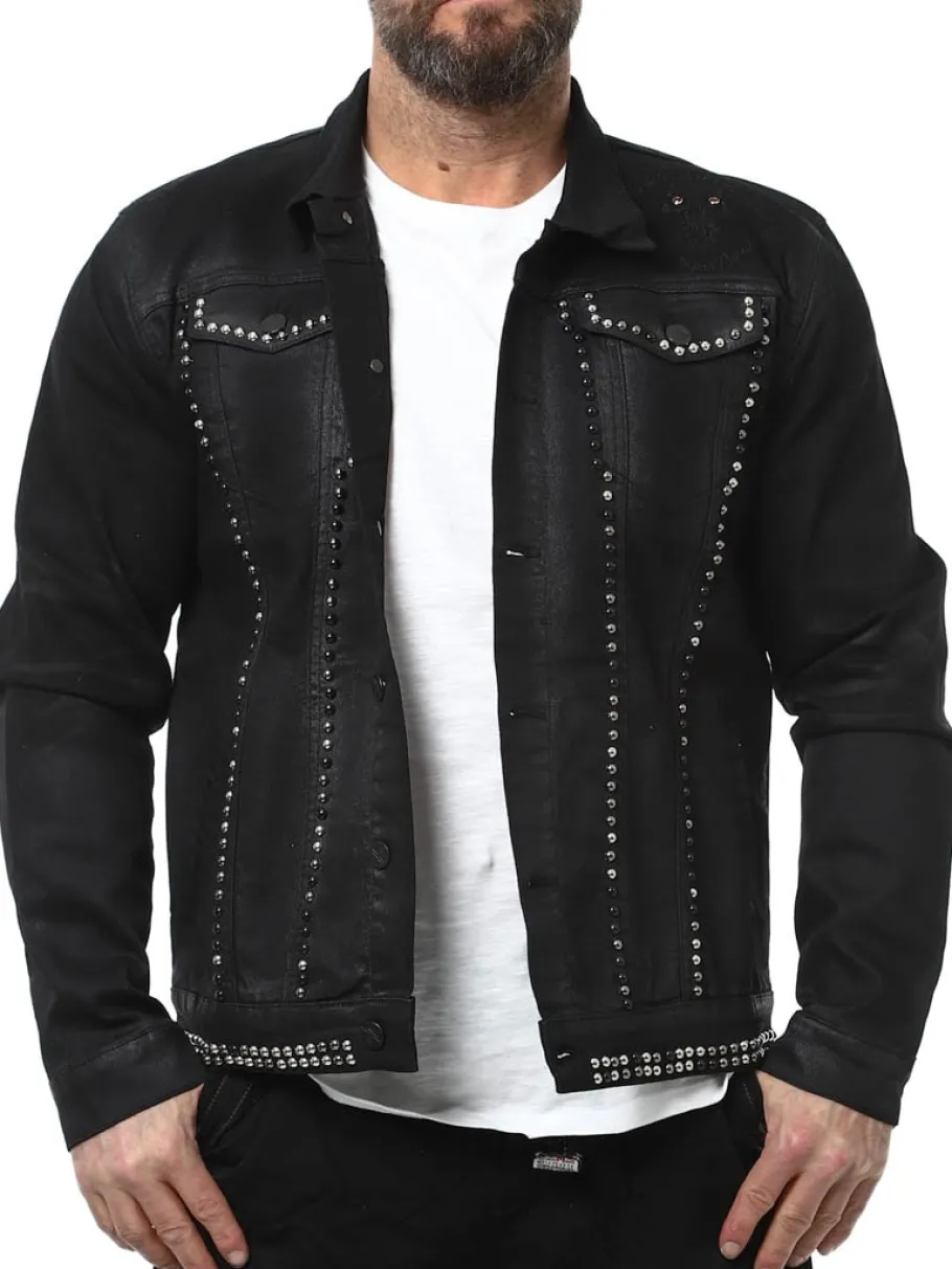 cemixel_kingz_jeansjakke__1.webp Cemixel Jeansjakke - Sort^Kingz Outlet