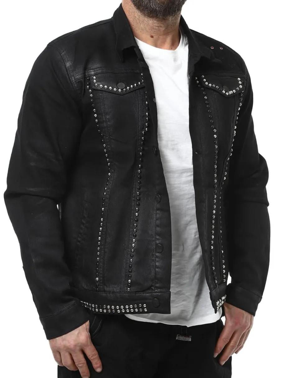 cemixel_kingz_jeansjakke__2.webp Cemixel Jeansjakke - Sort^Kingz Outlet