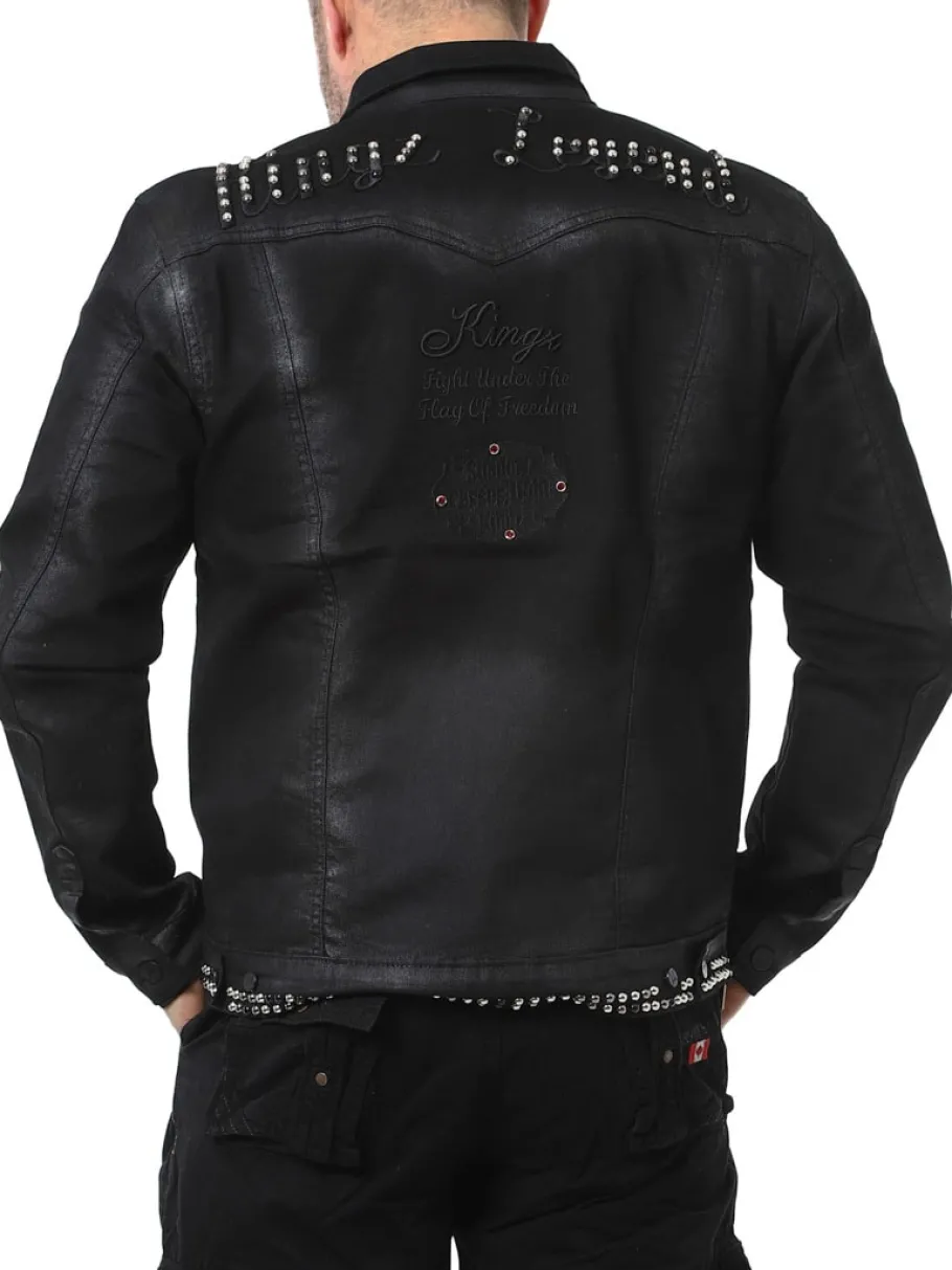 cemixel_kingz_jeansjakke__5.webp Cemixel Jeansjakke - Sort^Kingz Outlet