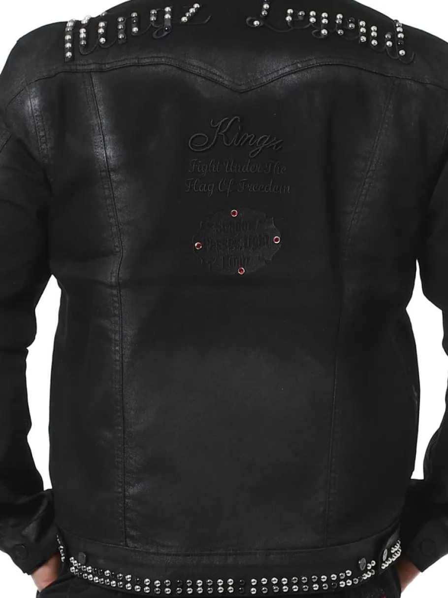 cemixel_kingz_jeansjakke__6.webp Cemixel Jeansjakke - Sort^Kingz Outlet