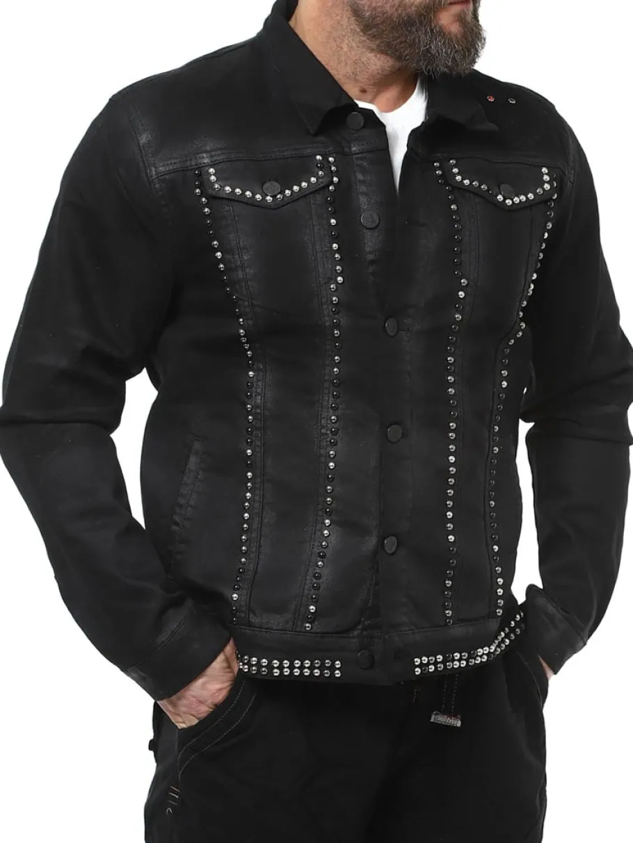 cemixel_kingz_jeansjakke__7.webp Cemixel Jeansjakke - Sort^Kingz Outlet