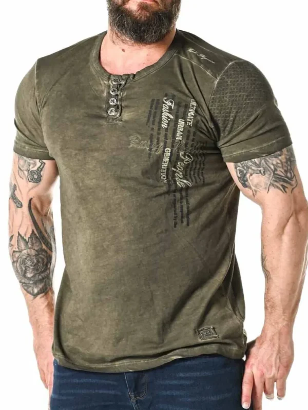 Ceylon T-shirt - Khaki^Rusty Neal Discount