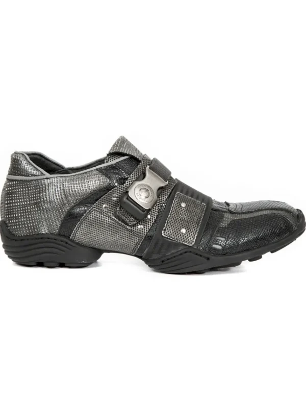 Crook Sko - Sort/Grå^New Rock Discount