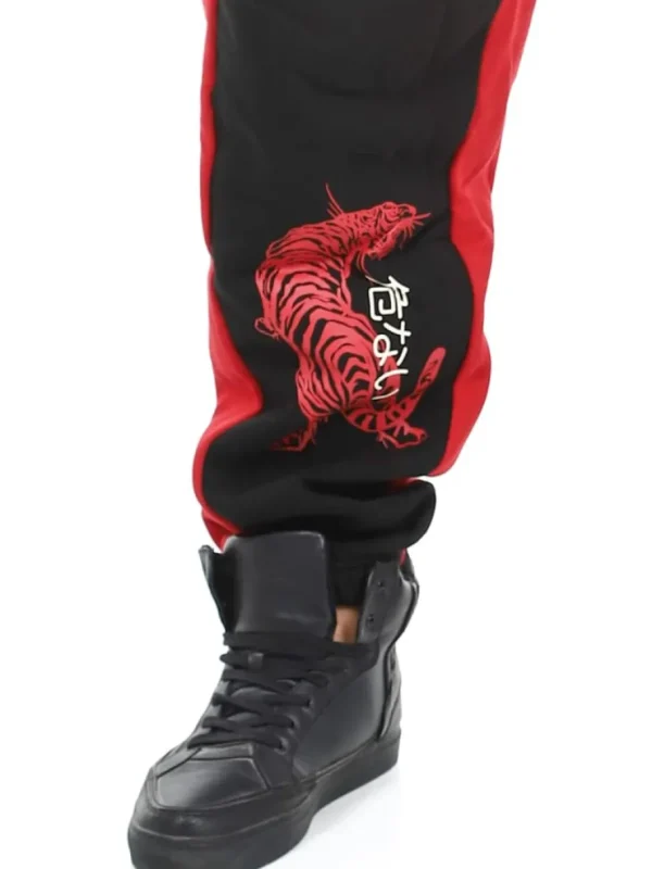 DNGRS Bold Sweatpants - Sort/Rød^Urban Classics Sale