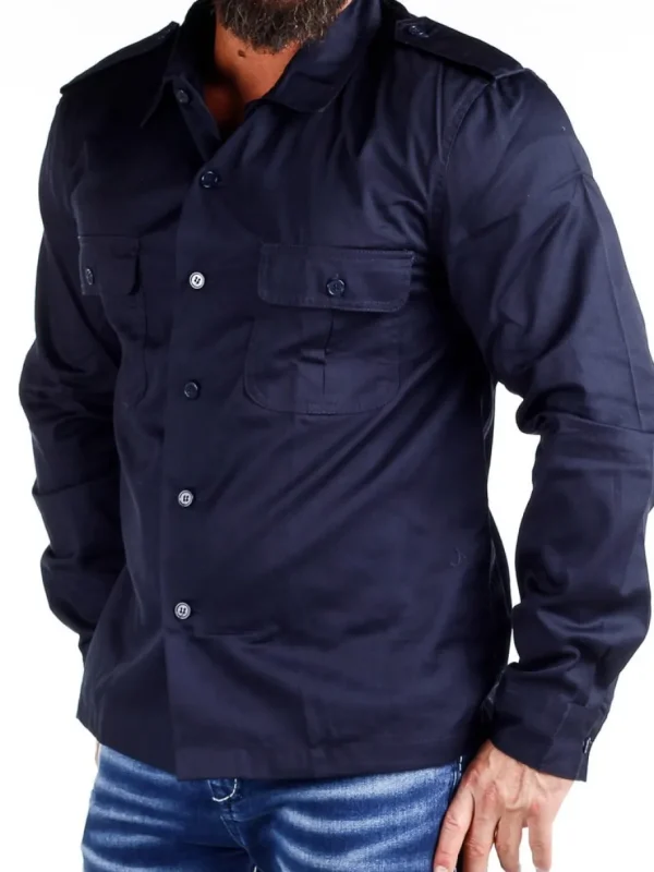 Docks Skjorte - Navy^Brandit Discount