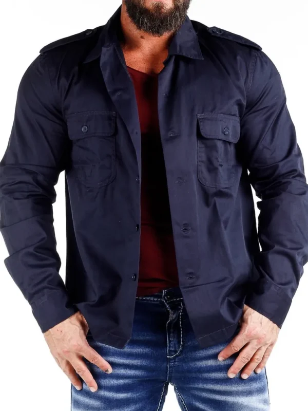 Docks Skjorte - Navy^Brandit Discount