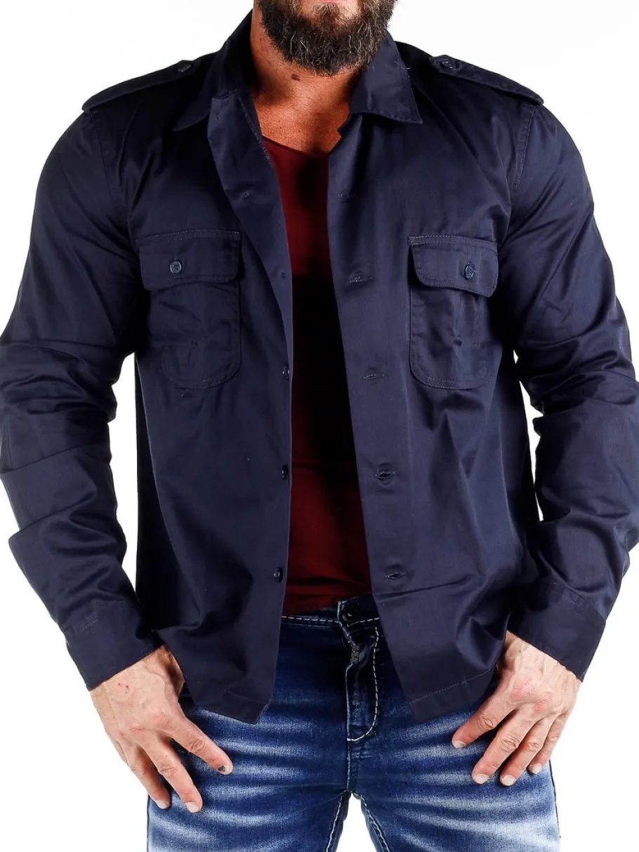 docks_skjorte__navy_5.webp Docks Skjorte - Navy^Brandit Discount