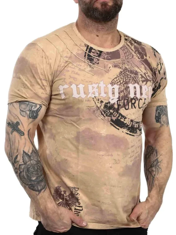 Eagle Force T-shirt - Camel^Rusty Neal Discount
