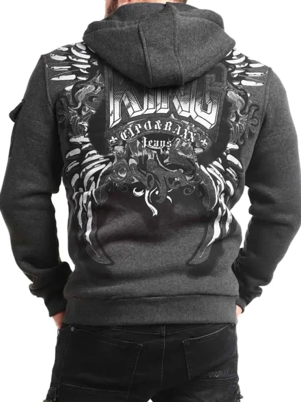 Esaias Hoodie - Mørkegrå/Sort^Cipo & Baxx Online