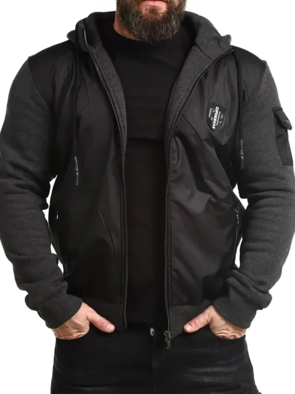 Esaias Hoodie - Mørkegrå/Sort^Cipo & Baxx Online