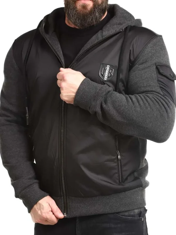 Esaias Hoodie - Mørkegrå/Sort^Cipo & Baxx Online