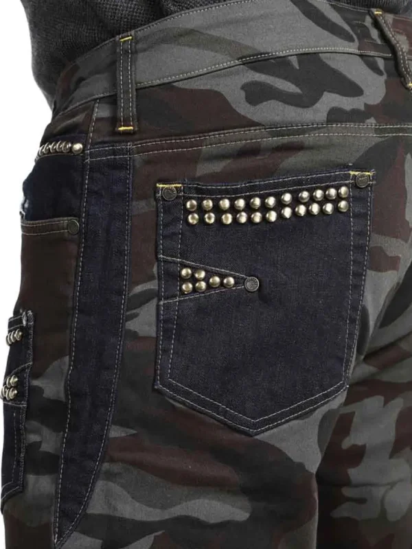 Exine Jeans - Camo/Blå^Kingz Outlet