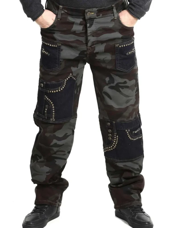 Exine Jeans - Camo/Blå^Kingz Outlet