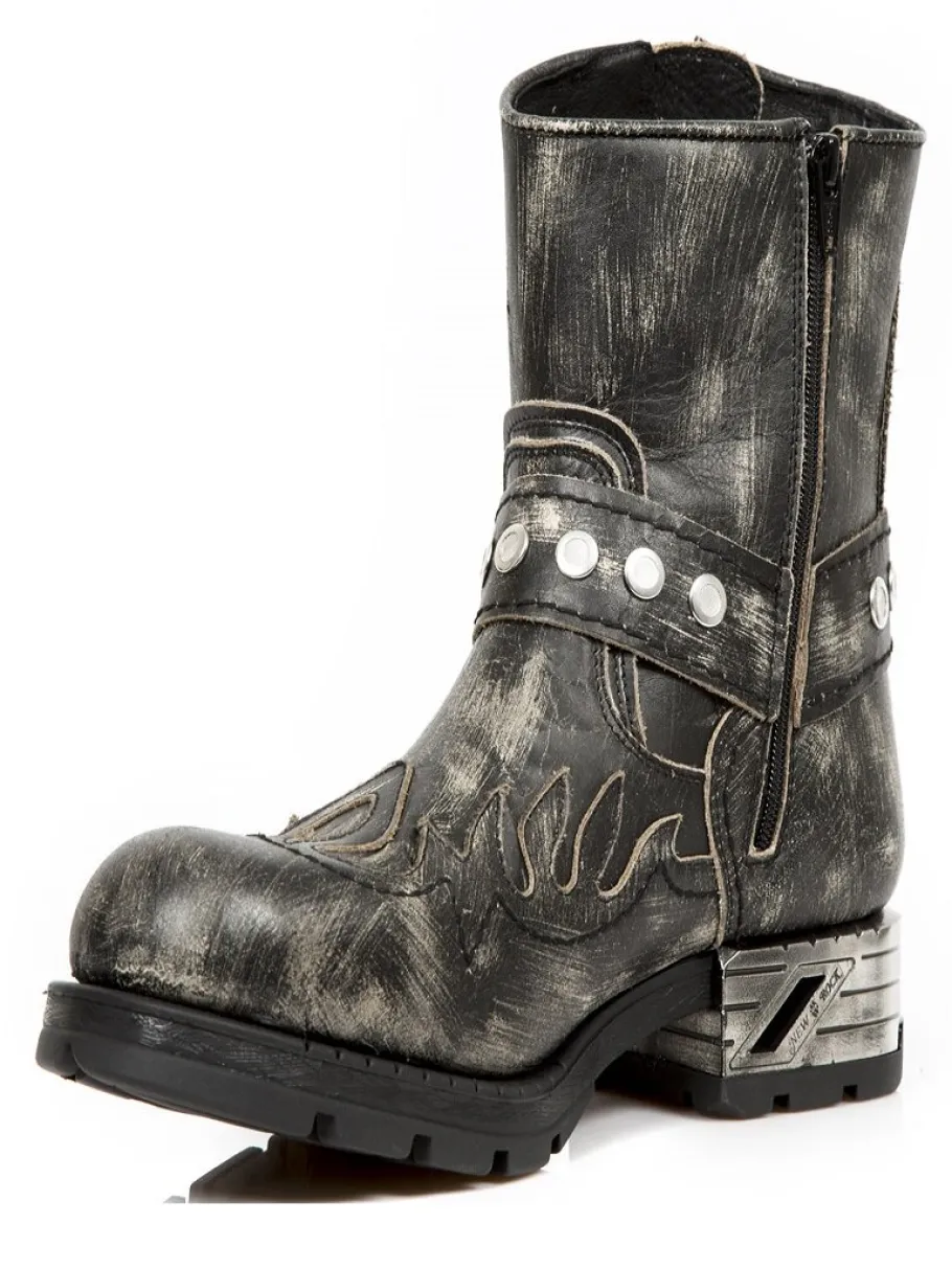 flame_skull_new_rock_boot_2.webp Flame Skull Boots - Dirty Black^New Rock New