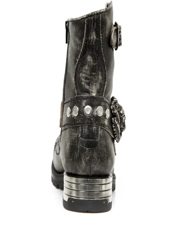 Flame Skull Boots - Dirty Black^New Rock New