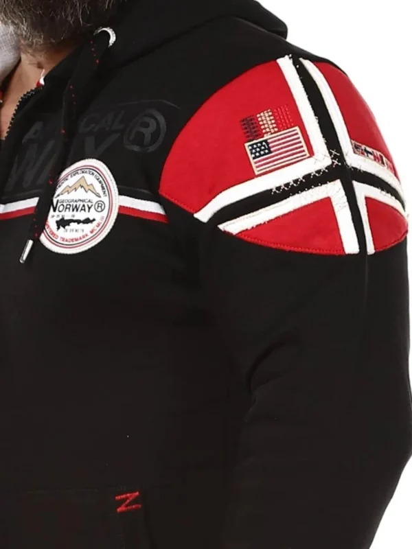 Fulco Geo Norway Hoodie - Sort^Geographical Norway Best