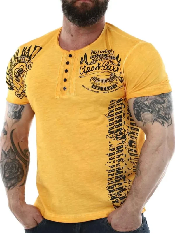 Gasoline T-shirt - Orange^Cipo & Baxx Clearance