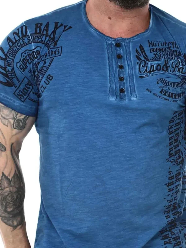 Gasoline T-shirt - Blå^Cipo & Baxx Discount